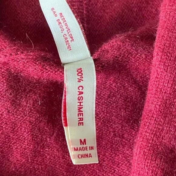 New! Red Envelope Red 100% Cashmere Cocoon Cardigan Sweater 47184 - Picture 12 of 13